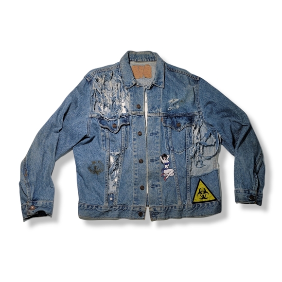 Re-worked Levis jeans jacket - Picture 1 of 8
